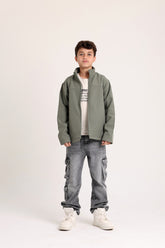 Softshell Zip Olive Green Jacket